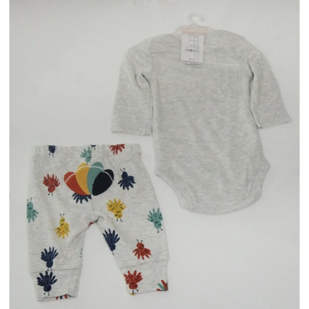 Carters Just One You 3 Months Thanksgiving Cutest Turkey BodysuitPants Set Gray
